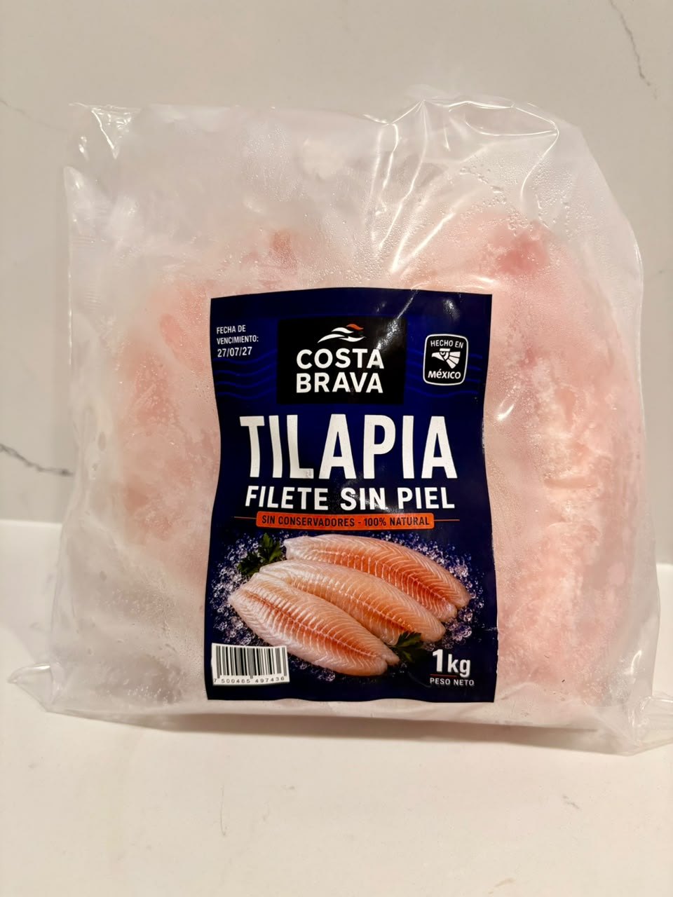 Filete de tilapia premium 100% — Talla 5/7 — Tilapia